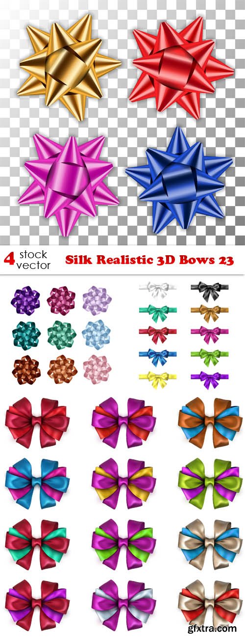 Vectors - Silk Realistic 3D Bows 23