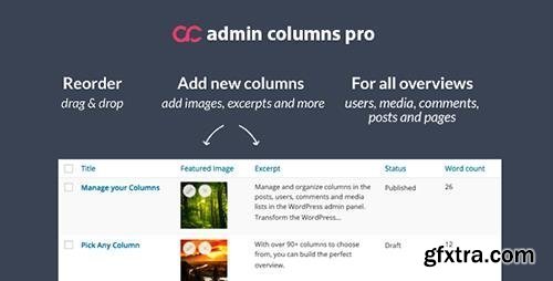 Admin Columns Pro v4.3.4 - WordPress Columns Manager + Add-Ons