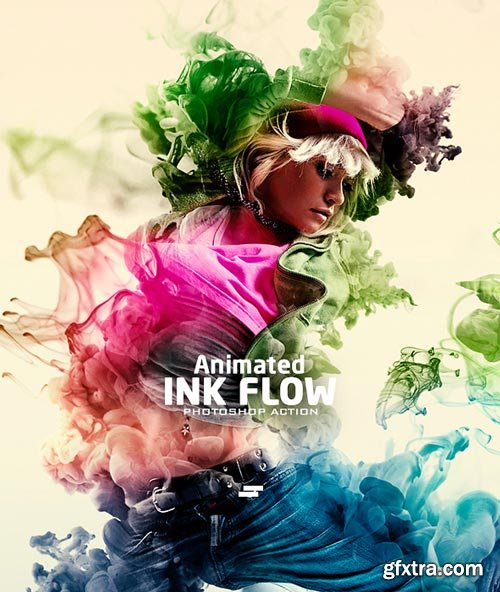 GraphicRiver - Gif Animated Ink Flow Photoshop Action - 21960670
