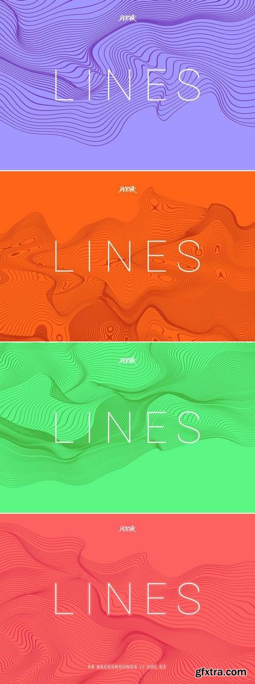 Lines | Abstract Wavy Backgrounds | Vol. 02