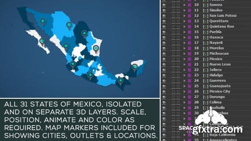 Videohive - Mexico Map Kit - 18255754