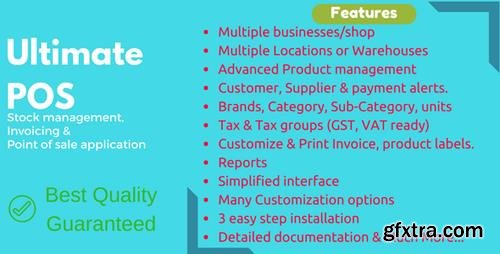 CodeCanyon - Ultimate POS v2.2.1 - Advanced Stock Management, Point of Sale & Invoicing application - 21216332 - NULLED