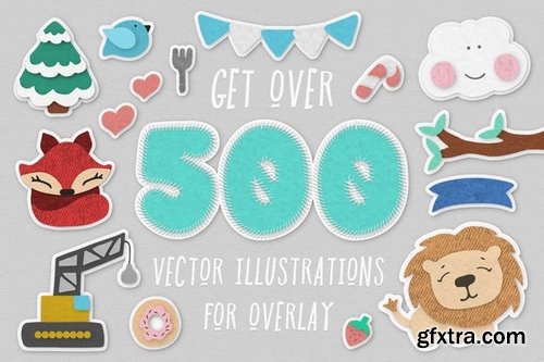 500+ Vector Illustrations Pack