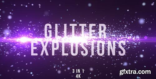 Videohive - Blue Glitter Explosions - 21118865