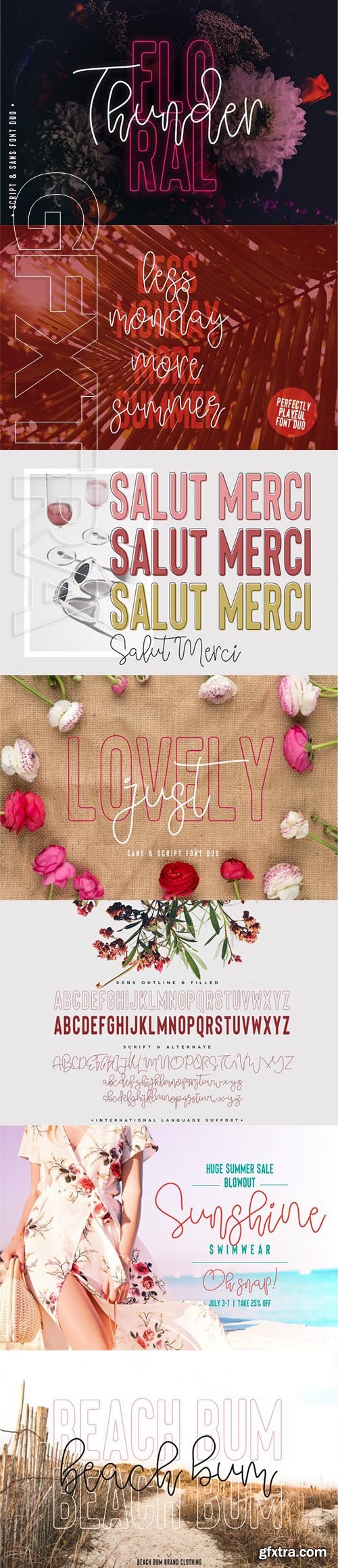 Floral Thunder Font Duo