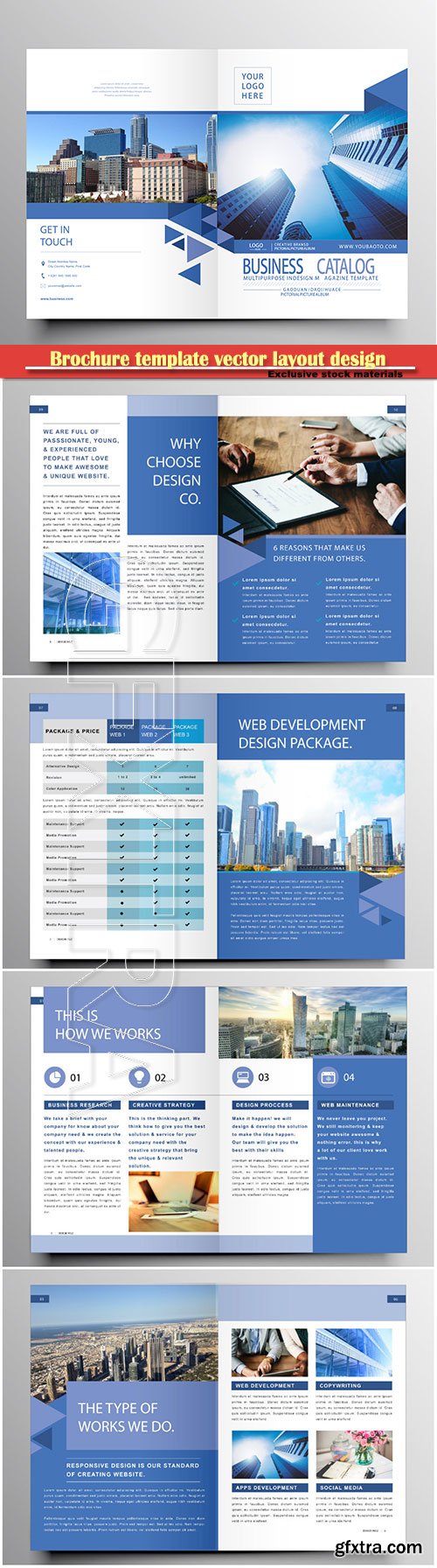 Brochure template vector layout design, corporate business annual report, magazine, flyer mockup # 184