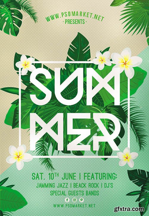 Summer Party Flyer – PSD Template