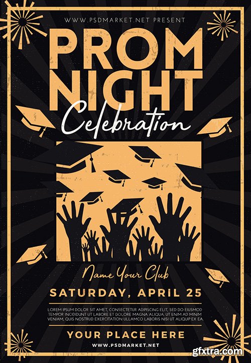 Prom Night Celebration Flyer – PSD Template