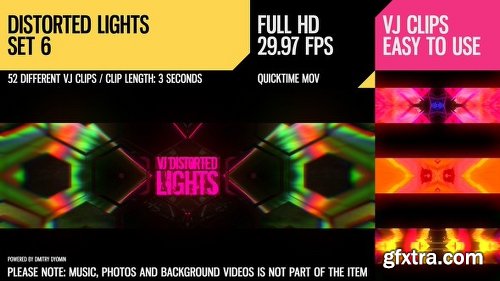Videohive VJ Distorted Lights (Set 6) 19270884