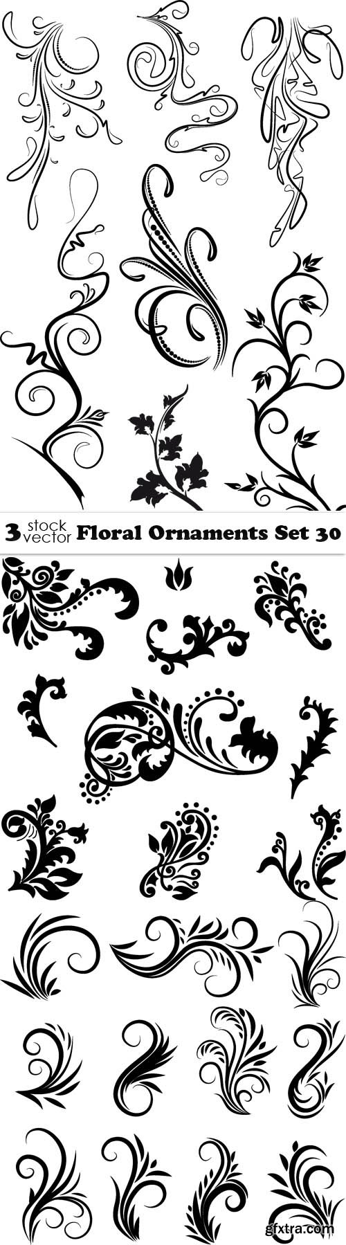 Vectors - Floral Ornaments Set 30