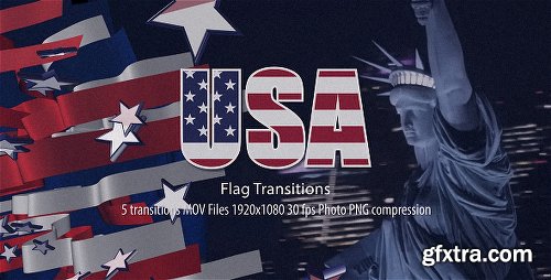 Videohive USA Flag Transitions 21486417