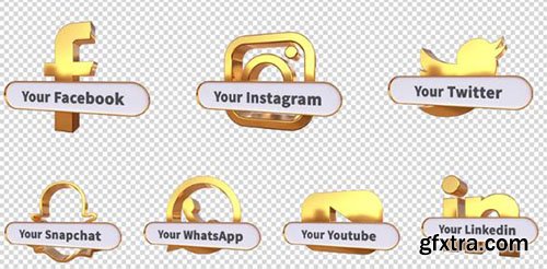 3D Social Media Lower Thirds - After Effects 92920