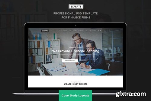Experts Case & Study Showcase PSD Template