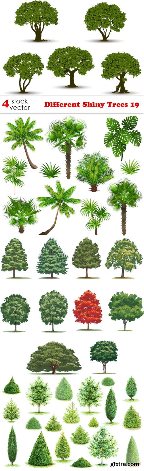Vectors - Different Shiny Trees 19