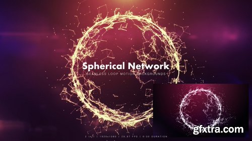 Videohive Spherical Network Purple 8924761