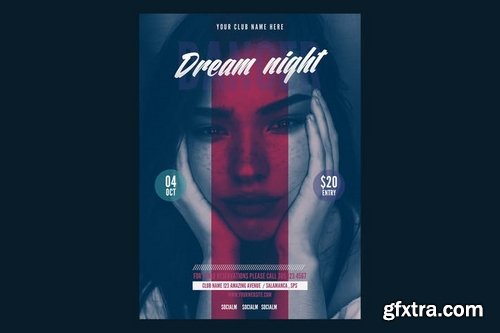 Dream Night Music Flyer Poster