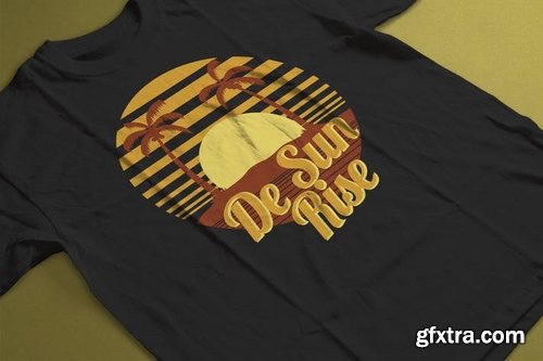 De Sun Rise T-Shirt Design Template