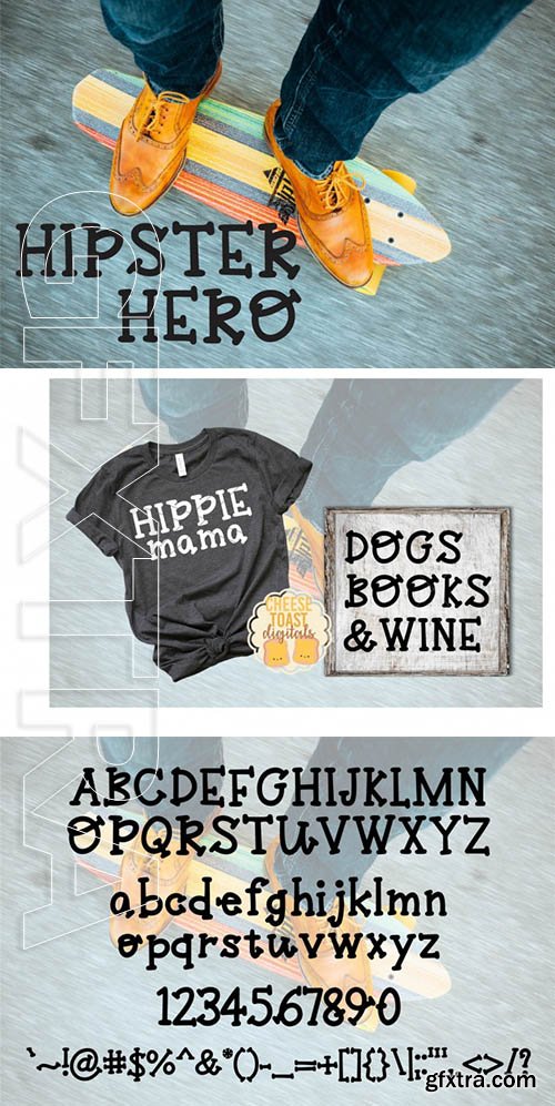 Hipster Hero A Trendy Hand-Lettered Font