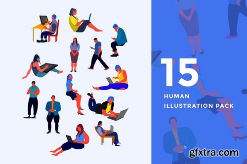30 Human Illustration Pack