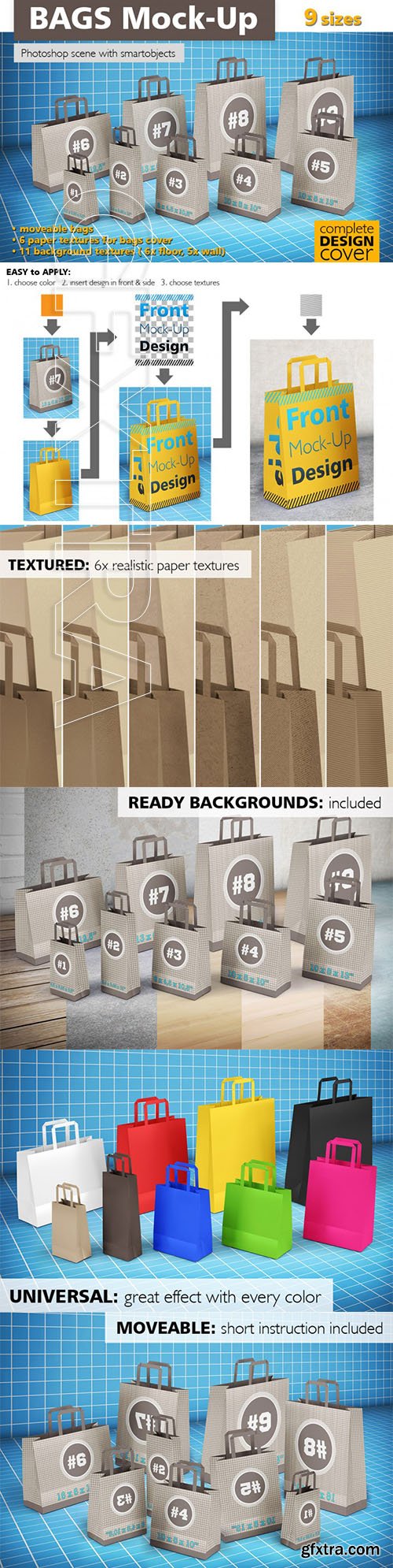 Shopping Paper Bags Mock Up