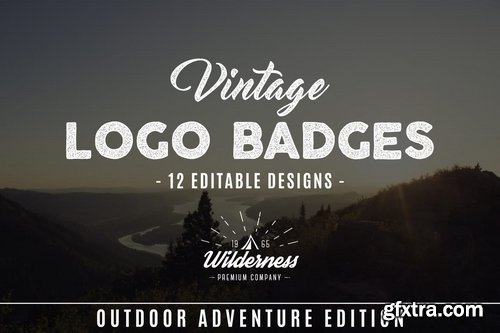CM - Outdoor Vintage Badges & Logos Set 388035