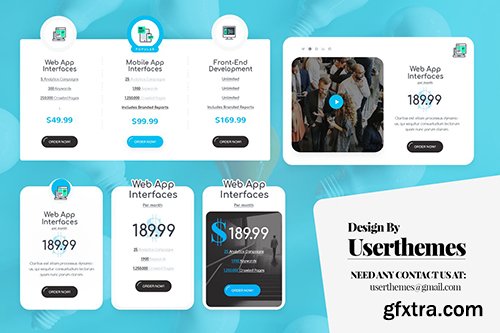 Business Pricing Table UI Template PSD