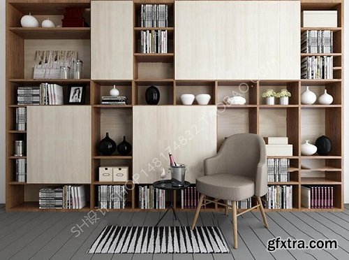 Decorative cabinet bookcase