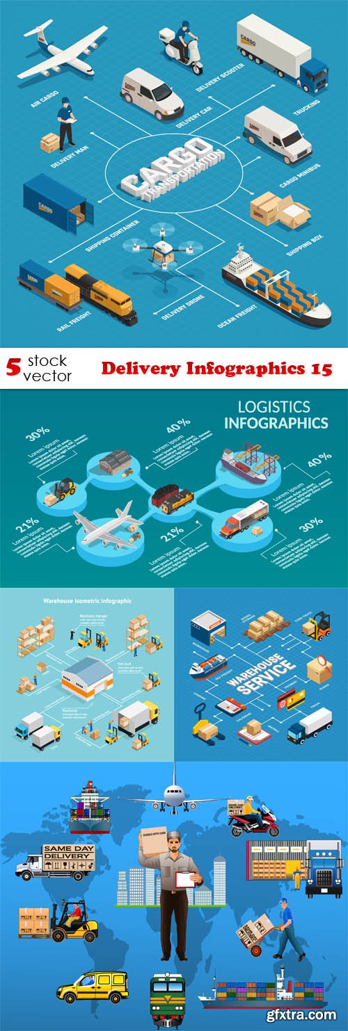 Vectors - Delivery Infographics 15