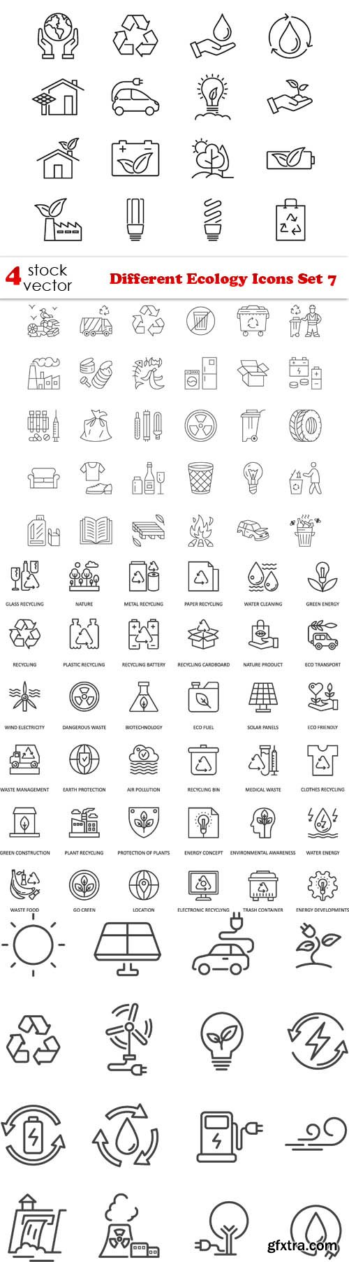 Vectors - Different Ecology Icons Set 7