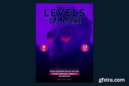 Levels Night Music Flyer Poster