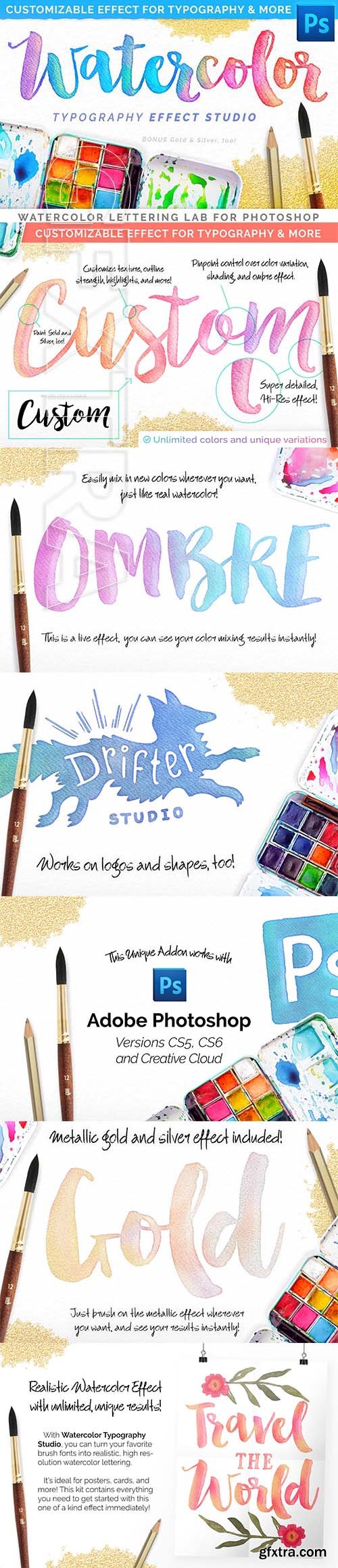 CreativeMarket - Watercolor Lettering Studio Pro 2739196