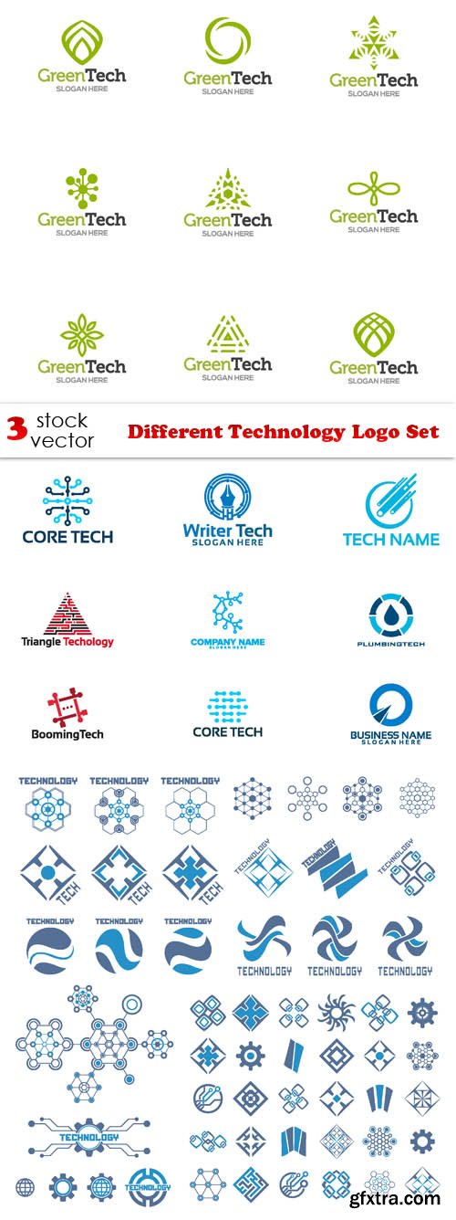 Vectors - Different Technology Logo Set