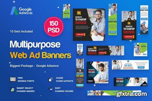 Multipurpose, Business Banners Ad - 150 PSD
