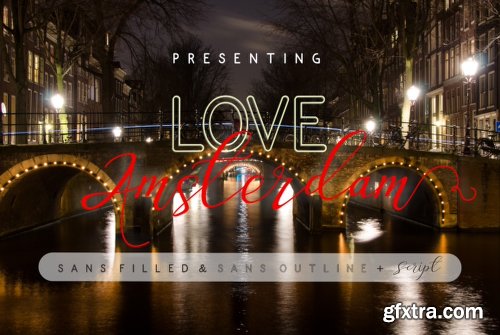 Love Amsterdam - 3 Fonts