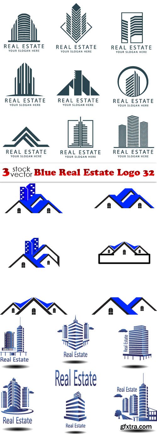 Vectors - Blue Real Estate Logo 32