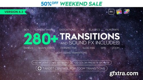 Videohive FCPX 280+ Transitions and Sound FX 21589524