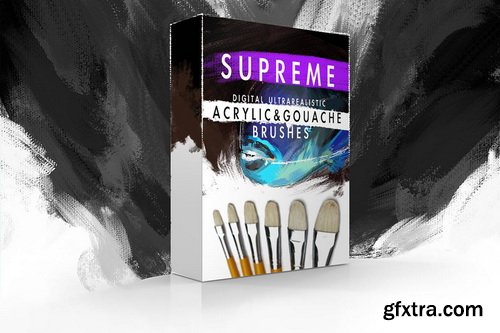 Supreme Acrylic & Gouache Photoshop Brushes