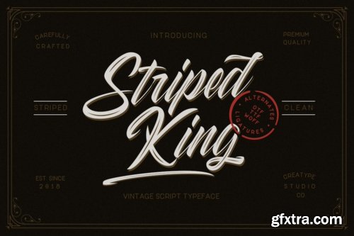 Striped King - 4 Fonts