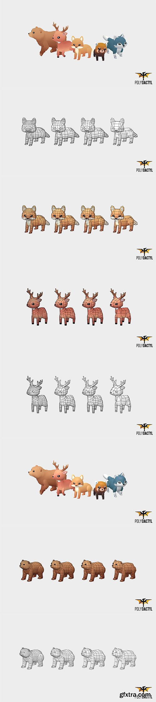 Cuberbrush - Forest Animals - Wild Series