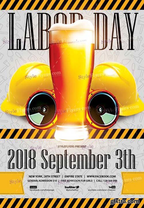 Labor Day V14 2018 PSD Flyer Template