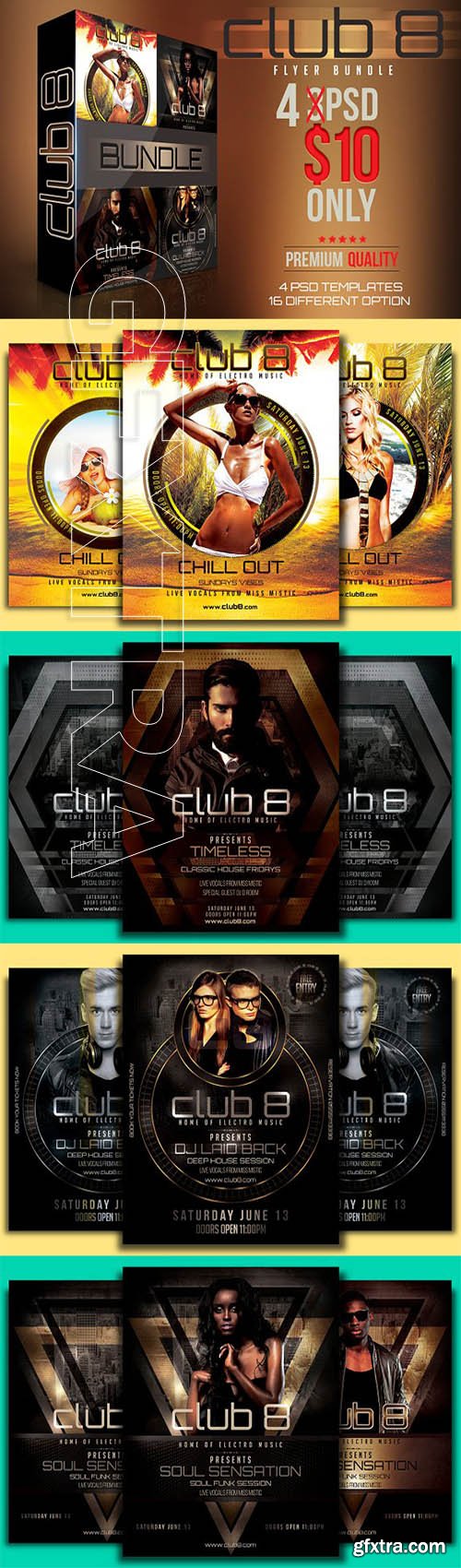 Club 8 Flyer Bundle