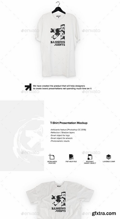GraphicRiver - White T-Shirt Presentation Mockup 14023620