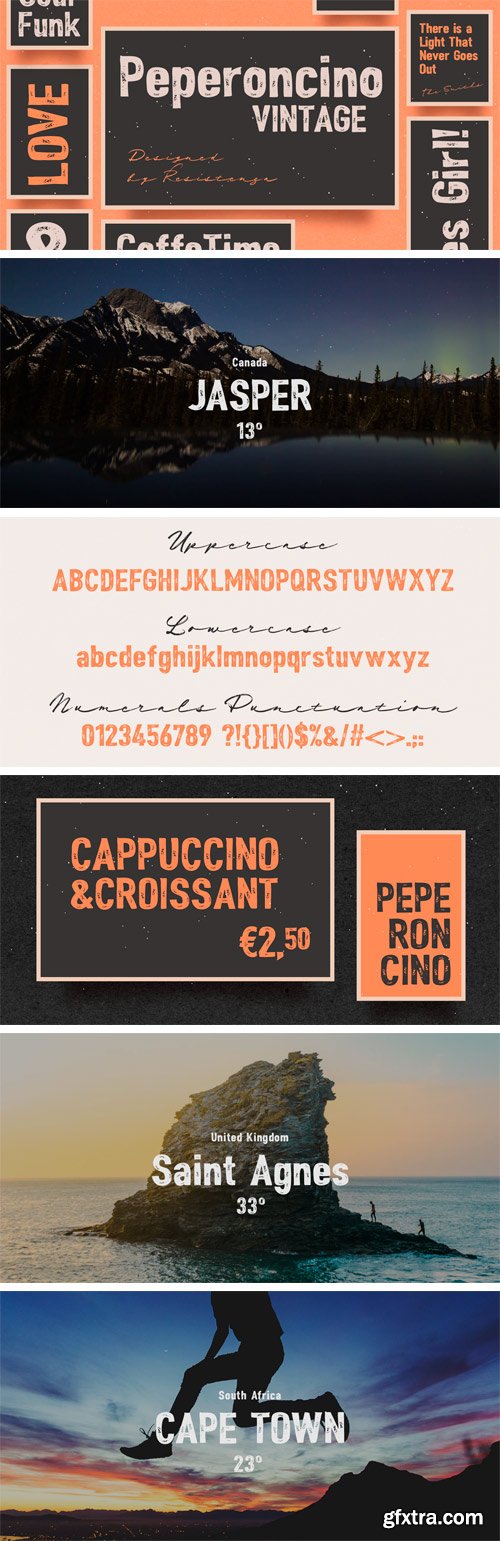 Peperoncino Vintage Font Family