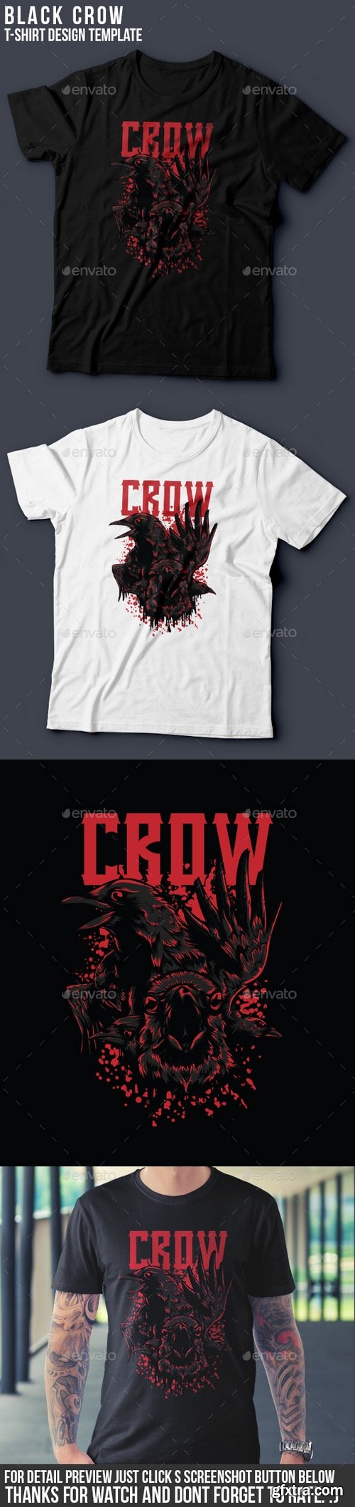 Graphicriver - Black Crow T-Shirt Design 8664681