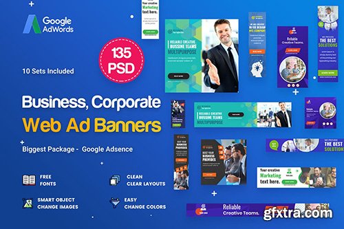 Multipurpose, Business Banners Ad - 150 PSD