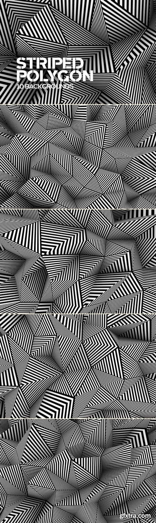 Striped Polygon Backgrounds