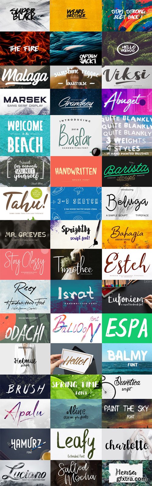 40+ Amazing Brush & Script Fonts / Typefaces Of 2018