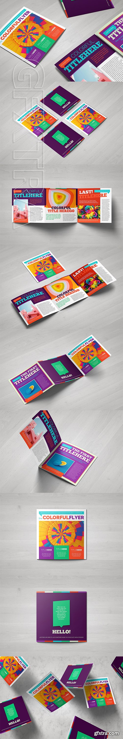 CreativeMarket - Colorful Square Brochure Template 2794094