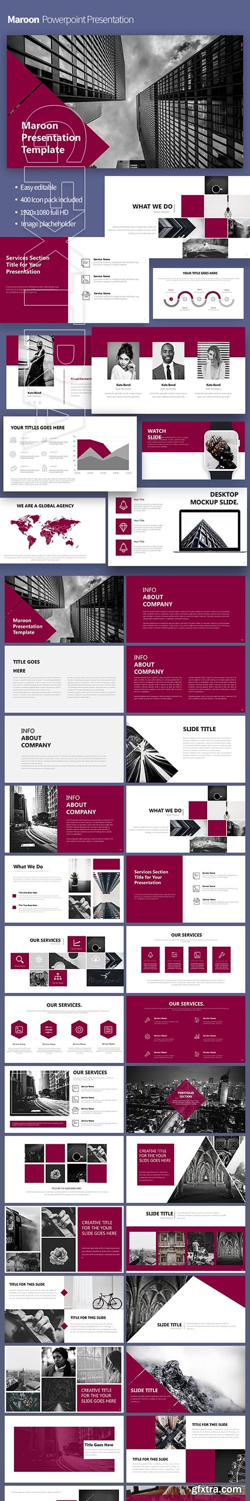 GraphicRiver - Maroon Powerpoint Template 22305396