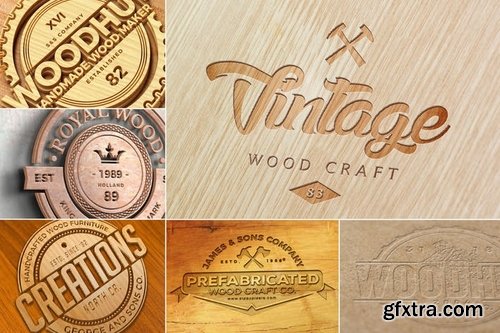 Wood Logo Mockups